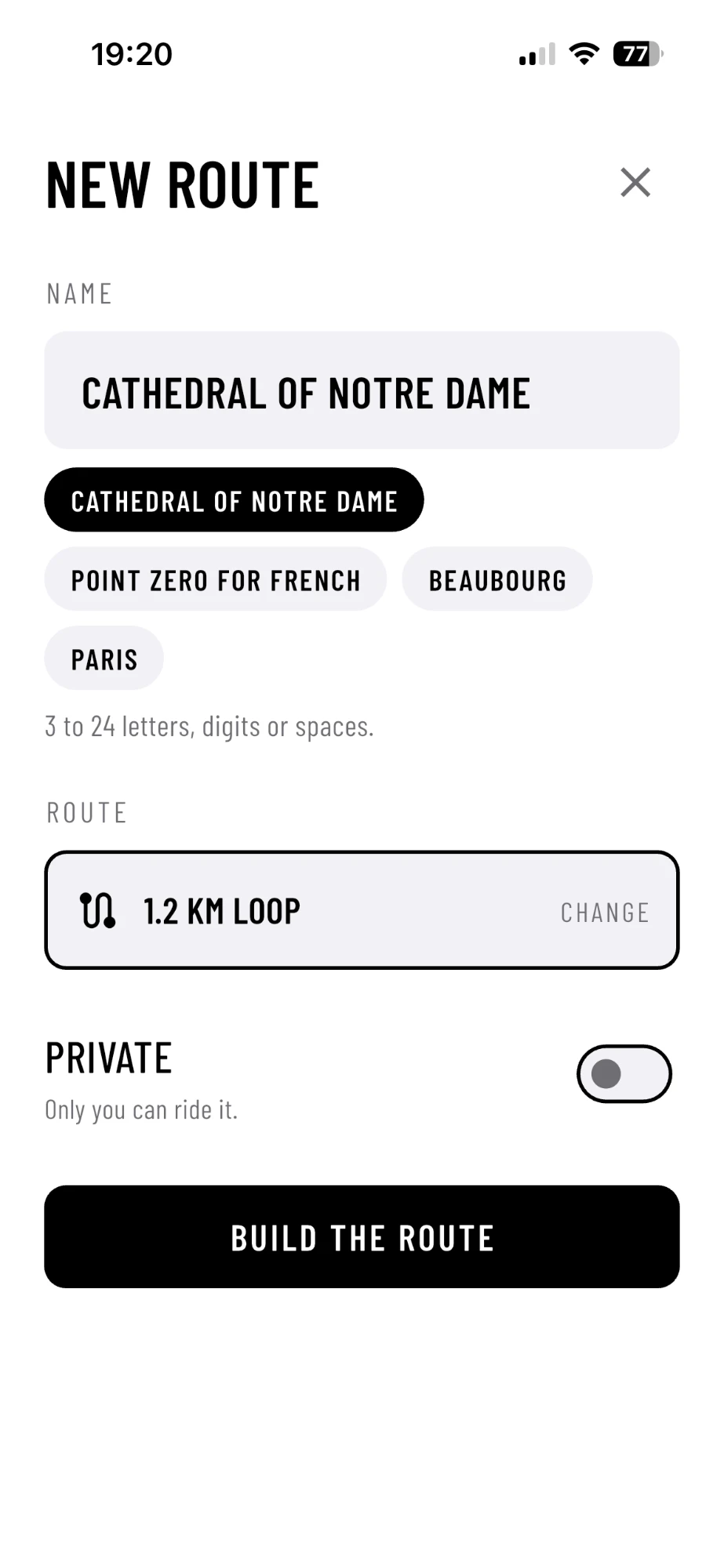 Name it: AnyMap suggests names from the places nearby.