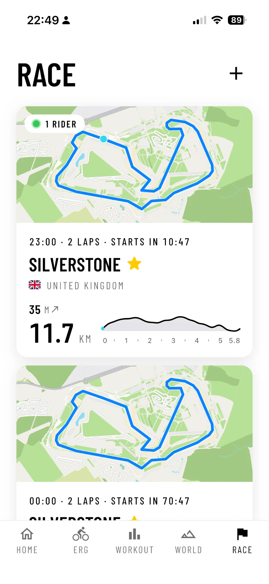 The race list in AnyMap
