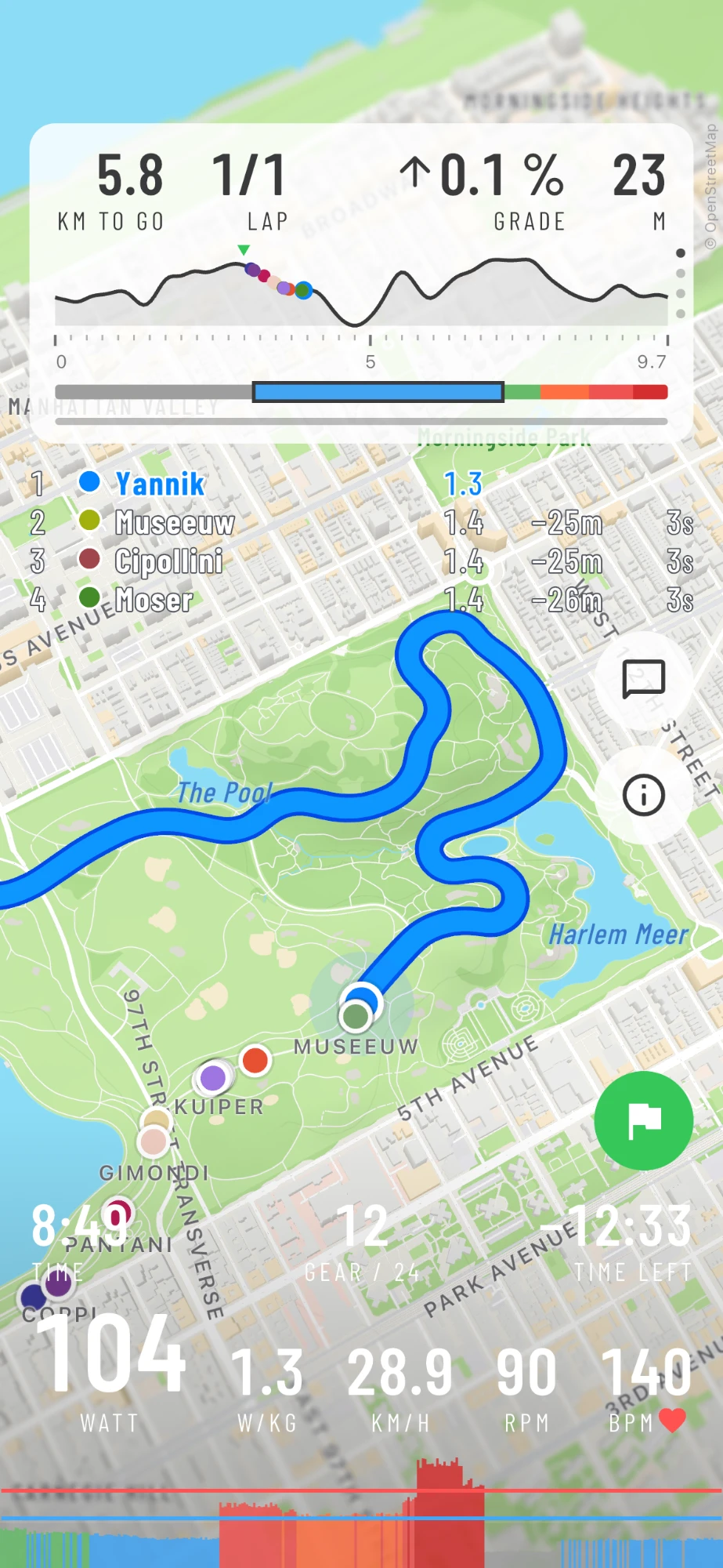 AnyMap on an iPhone: a ride through New York